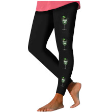 Leggings pour femmes à motif trèfle vert irlandais avec effet ventre plat