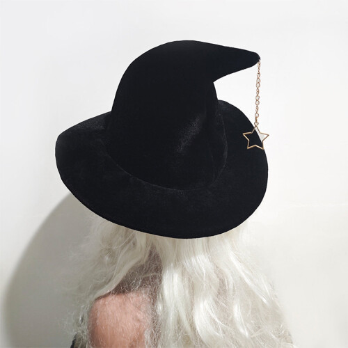 Accessoire de costume de chapeau de sorcière 14 x 8,5 pouces