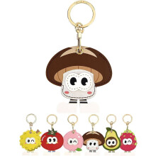 Leather Anti-Lost Keychain Casfor AirTags Tracker Holder, Anti-Drop Scratch Cute Keychain AirTag Holder for Men Women