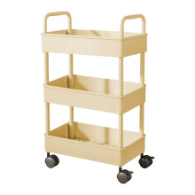 3-Tier Mobile Kitchen Storage Cart with Wheels & Handles – Versatile Organizer for Bathroom, Living Room – Compatible with Home Use