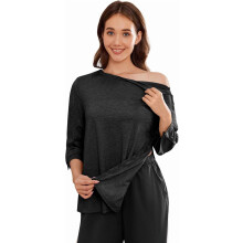 Post Shoulder Surgery Shirts for Women Tear Away 3/4 Tops After Rotator Cuff Shirts Chemo Port Adaptive Clothing