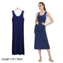 Summer Silk Dress Women Plus Size Thin Seamless Full Slips Sleeveless Underwear Ice Silk Petticoat Underskirt