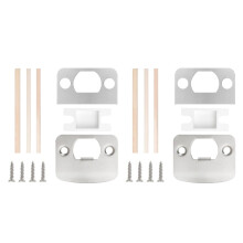 Stainless Steel Strikes Plate with Space Shims Simple Installation Upgrades Door Latches Restores set for Secure Locking
