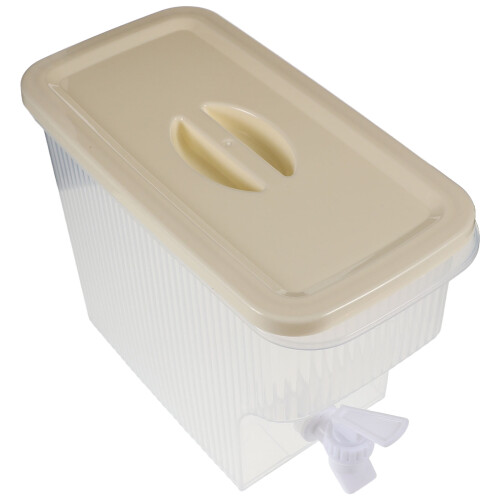 Plastic Drink Dispenser with Spigot for Fridge Leakproof Cold Beverage Storage
