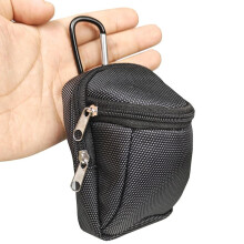 Golf Tees Bag Pouch with Carabiner Men Women Lightweight Multi-Pockets Zipper Hook to Bag, Golf Balls Bag Golf Handbag
