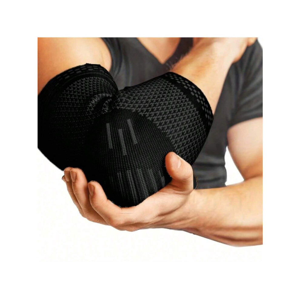 1Pcs Elbow Brace for Tendonitis & Tennis Elbow - Compression Support Sleeve for Golfers, Arthritis, Bursitis - Workout & Weightlifting Pain Relief L