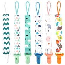 6PCS Baby Pacifier Holder Clips – Compatible with Most Pacifiers, Binkie Styles, Teethers & Toys