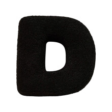 Black Letter Pillows Soft Initial Throw Cushions A-Z