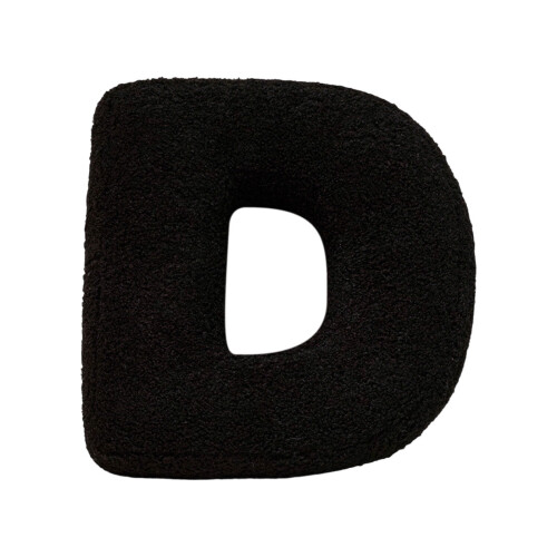 Black Letter Pillows Soft Initial Throw Cushions A-Z