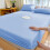 Queen Fitted Sheet Deep Pocket Soft Polyester Light Blue 1