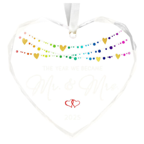 Ornement de Noël en cristal pour couples, 8 cm