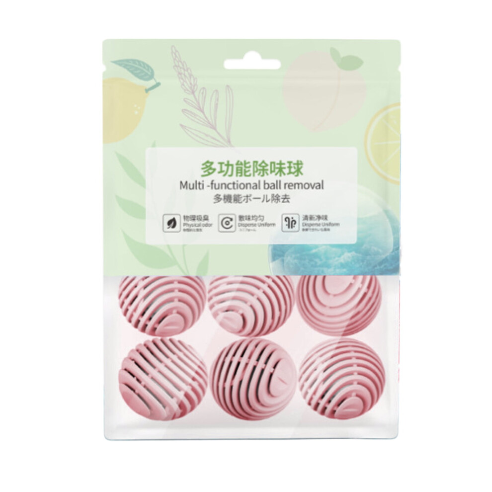 6pcs Sneaker Balls Boot Deodorizer Set, Eco-Friendly Shoe Smell Eliminator for Shoes, Cabinets & Wardrobes