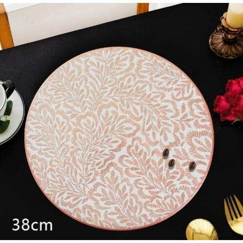 Sets de table Mimosa à fleurs bronzées (2 pièces)