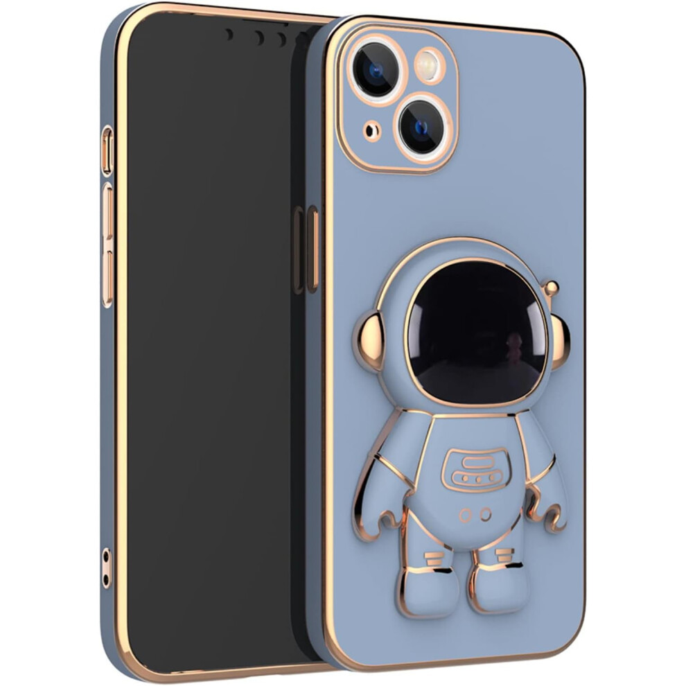 Cartoon Astronaut Phone Case With Stand For Iphone Â Blue 937196924424