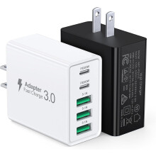 [2-] C Wall, 60W C Block 5-Port PD + QC Power Brick Cube Multiport A Plug,Type C Cube for 17/16/15//,,for