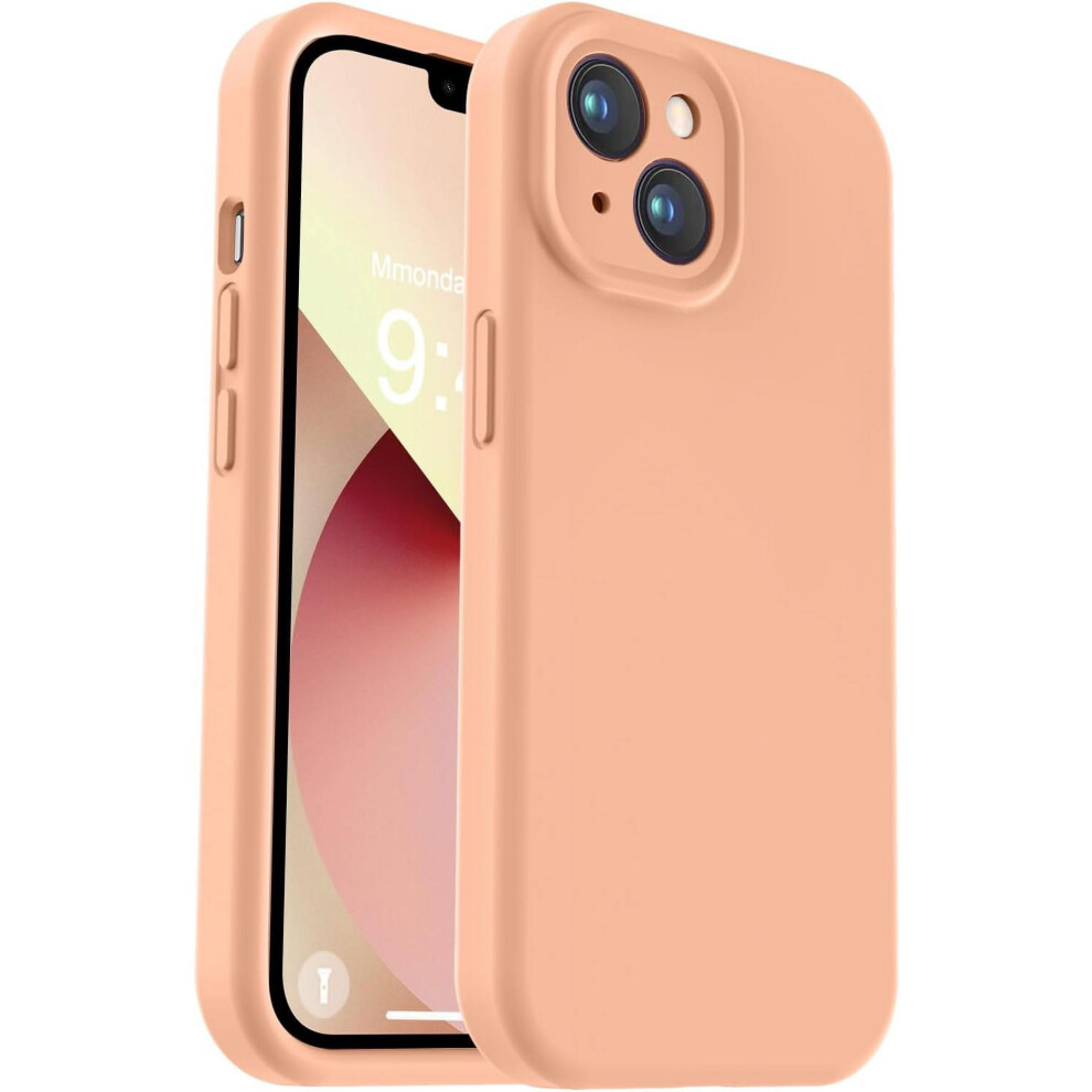 Compatible With Iphone 13 Case – Liquid Silicone, Camera Protection, Soft Microfiber Lining, Shockproof – 6.1" Cantaloupe 9027700553552