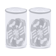 2-Pack Honeycomb Mesh Shoe Washing Bags with Zipper – for Sneakers, Delicates, Socks, Bras; Compatible with washing machines