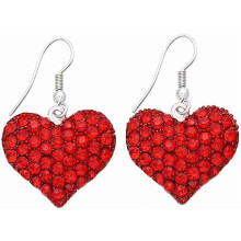 Red Heart Earrings for Women Rhinestone Love Heart Dangle Drop Earrings Valentine'S Day Heart Statement Earrings Gifts Jewelry