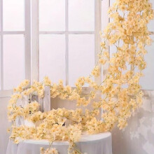 Fleurs de cerisier artificielles en rotin, décoration suspendue, 1 pièce