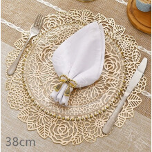 Set de table western à motif de roses ajourées, style nordique, 2 pièces