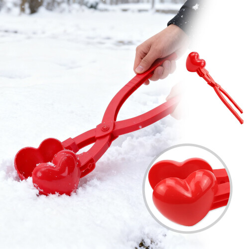 Heart-shaped snowball maker for playground snow fights