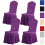 Stretch-Stuhlhussen-Set lila 4-teilig mit Rock 1