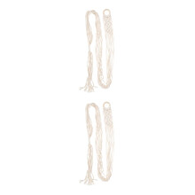2Pièces Ceinture De Guitare Blanche En Coton, Résistante Et Pratique