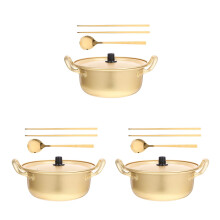 3Sets Goldener Aluminium Nudelkochtopf Doppelgriff Für Haushalt