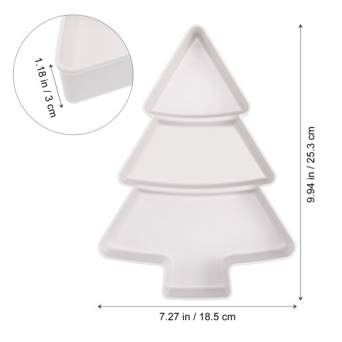 2Stück Weihnachtsbaumform Obstplatten Kunststoff Multifunktion 2