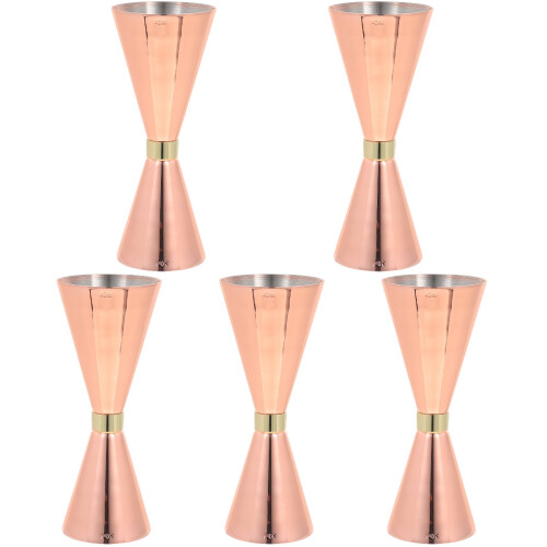 5Pcs Stainless Steel Double-Head Cocktail Jigger Wine Measuring Device