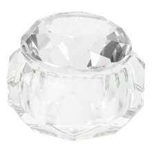 2Pcs Nail Crystal Glass Cups Transparent Manicure Liquid Mixing Cups
