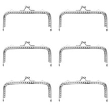 6Stk Silberne Handtaschenbügel Robust Leicht DIY Umgestaltung Zubehör