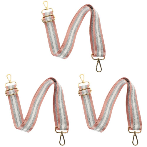 3Pièces Sangles Roses Larges Pour Sac À Main DIY Style