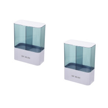 2Pcs Wall Mounted Plastic Cup Dispenser Paper Cup Organizer Light Grey