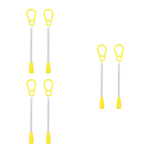 6Pcs Yellow Triangle Iron Mallet Sticks Plastic Iron Stability Handle