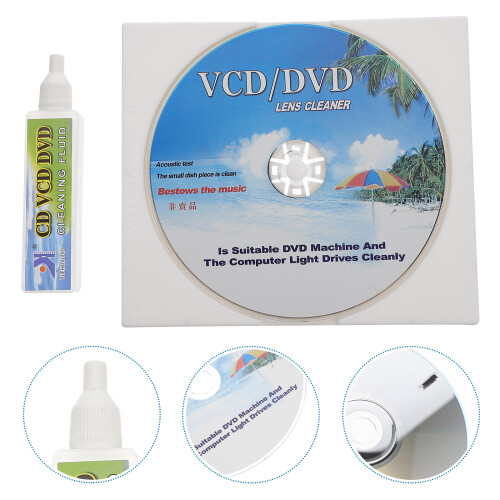 1Set Home Cd Player Cleaner Kit Blue Pc PP Disc Brush Equipment 1