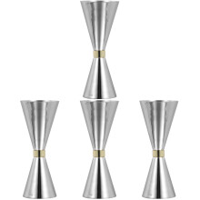 4Pcs Double Cocktail Jigger Stainless Steel Ounce Cups Bar Accessory