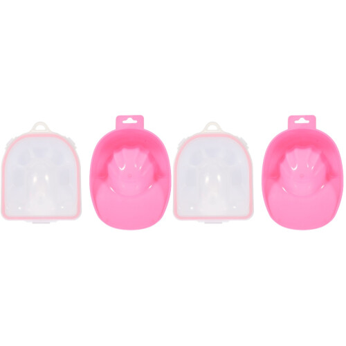 4Pcs Assorted Color Nail Soaking Bowls Manicure Tools Hand Soak Bowls