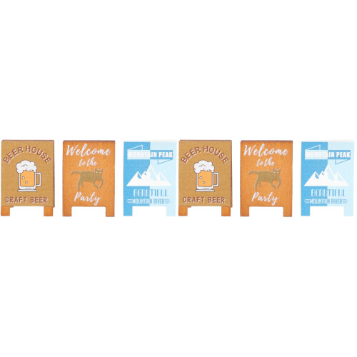 6Pièces Pince Note En Bois Colorée Pour Maison Et