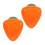 2Pcs Handpainted Orange Carrot Ceramic Side Dishes for Sauce Serving 1
