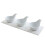 2Sets Easy-Clean White Ceramic Appetizer and Seasoning Spoons for Home 1