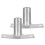 Raindrops 2pcs Silver Iron Extension Pole Adapter For Broom And Mop 10