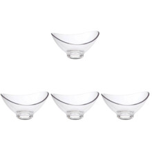 4Pcs Pc Transparent Dessert Bowls Candy Salad Bowl for Kitchen