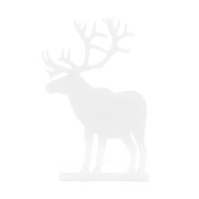 1Pair White Metal Elk Pattern Book Storage Stand for Home and Office