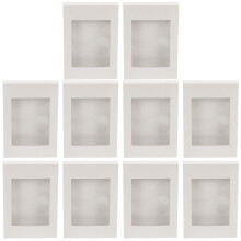 20Pièces Boîtes Kraft Papier Beige Fenêtre Pour Cadeaux