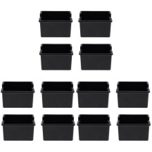 12Pcs Black Acrylic Tea Box Coffee Bag Organizer Multi-Use Storage