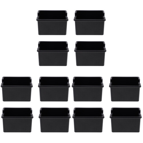 12Pcs Black Acrylic Tea Box Coffee Bag Organizer Multi-Use Storage