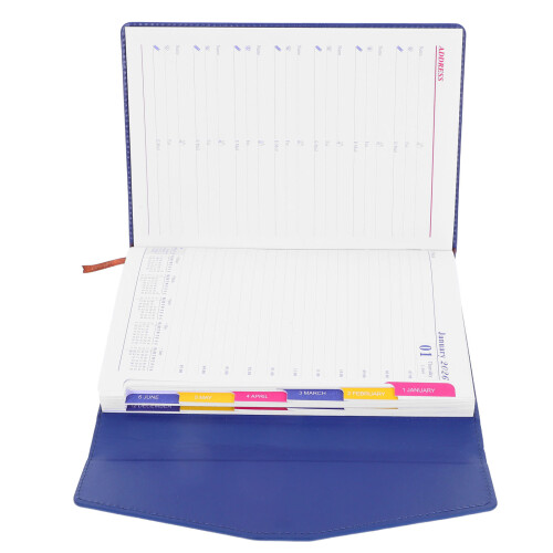 Dark Blue Work Journal Notepad Portable Daily Planner with Paper