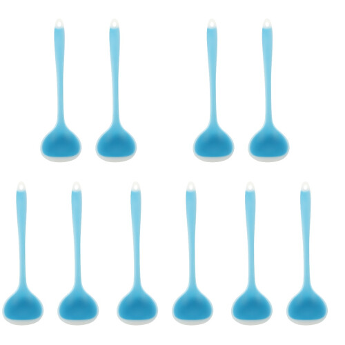 10Pcs Household Silicone Soup Ladles Ergonomic Comfortable Handle
