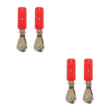 4Pcs Durable Steel Cable Pulley Wheel with Swivel Bearing for Rigging